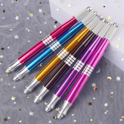 China Sterilized Manual Permanent Tattoos Pens Double Head Permanent Microblading Pen Eyebrow Tattoo Tools Makeup Tool for sale