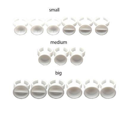 China 100Pcs Disposable PVC Plastic Cups Ring Microblading Pigment Tattoo Ink with Different Sizes for sale