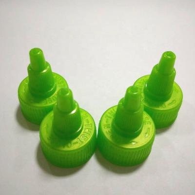 China Non Spill 24mm Plastic Twist Lock Bottle Cap , Plastic Point Tip Cap Screw Cover Caps for sale