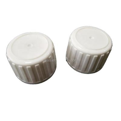 China Screw Cap / Disc Cap / Flip Top White Plastic Bottle Lid 28mm Ribbed Type 28mm Screw Cap For Bottle Use for sale