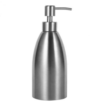 China Personal Care Stainless Steel Hand Soap Dispenser Bathroom Shower Gel Bottle Stainless Steel Liquid Soap Bottle for sale