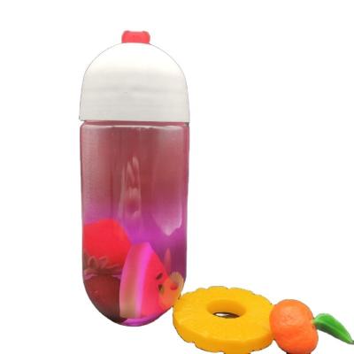 China Food Grade Juice Pet Plastic Beverage Bottle 500ml 17oz Special Unique Shape PET Capsule for sale