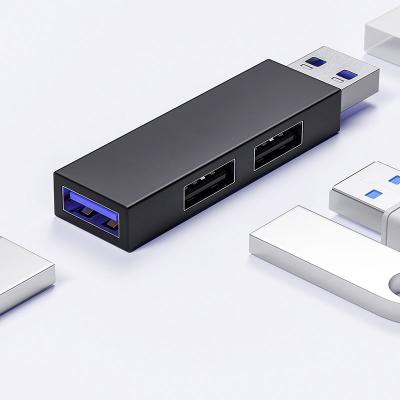 China ABS Plastic Fast Delivery 3 In 1 3 Port Mini USB 3.0 Hub High Speed ​​USB 2.0 Hub For Windows Mac OS X Linux for sale