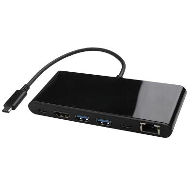 China LAPTOP Dock Laptop Plug USB C 4K Docking Station Type C to PD/DATA HDMI 4k USB3.1 USB C Ethernet GWT-AAAA Acceptable CN; GUA for sale