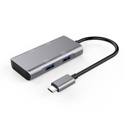 China 2021 Macbook Pro USB-C Laptop Hub 2 to x USB3.1 Type-A, 2 x USB3.1 Type-C Hub Adapter Converter 4Port USB Hub for sale