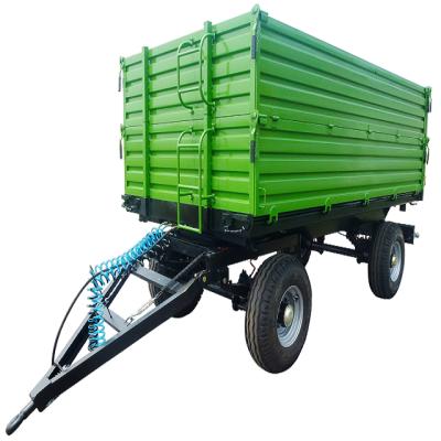 China Truck trailer good and efficient machinery agriculture tractor tilting trailer farm dump trailer for sale for sale