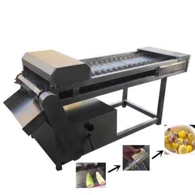 China Sweet Fresh Carrot Stainless Steel Corn Top And Tail Cutting Machine / Corn Tops Removing Machinery for sale