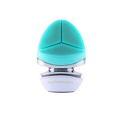 China Acne Treatment Sonic Electric Facial Cleansing Waterproof Silicone Face Cleansing Tools for sale