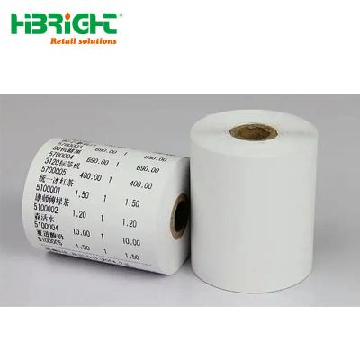 China POS Machine Supermarket Custom Printed Printer Paper Rolls 80x80mm 80x80 57mm Thermal Paper Small Size Roll for sale