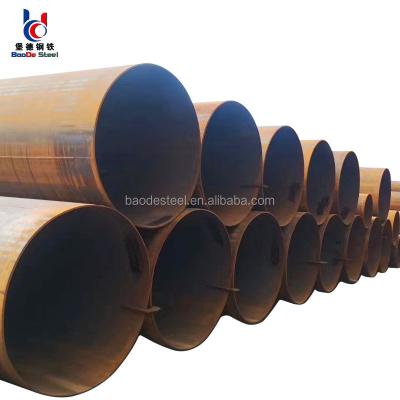 China OIL PIPELINE ASTM A53 GRB LSAW WELDED PIPE WITH BLACK PAINT for sale