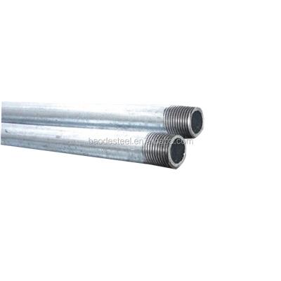 China Liquid Pipe ASTM A53-2007 API 5L GR.B Emt Conduit Steel Pipe Price Pre Galvanized Erw Round Steel Pipe for sale