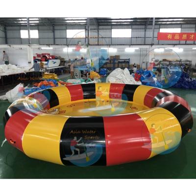 China Inflatable Rotating Water Toy Disco Boat Towable Water Sports Tube For Water Entertainment for sale