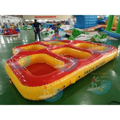 China Water Sports Heavy Duty 7 Person Inflatable Donut Towable For Boat, Water Ski Donut Towable Tube for sale