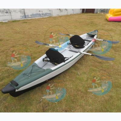 China Ocean Tandem Sea Kayak Double 2 Person Inflatable Paddle Kayak Manufacturer PVC Double Layer Inflatable Kayaks for sale