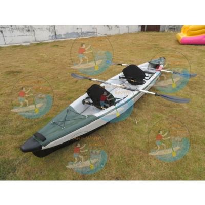 China Drop Stitch PVC Materials 2 Person Kayak Boat Inflatable Canoe For Fishing/Traveling/Transporting White Water/Maintenance/Maintenance for sale