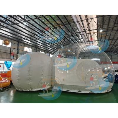 China Outdoor Entertainment Customized 2 Rooms Inflatable Bubble Tent Inflatable House Tent Inflatable Camping Bubble Tent for sale