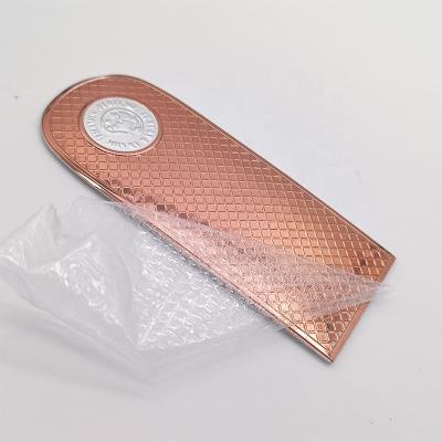 China 3d waterproof custom metal label embossed metal sticker perfume bottle sticker for sale