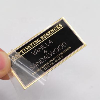 China Custom Fashionable Waterproof Private Logo OEM Perfume Labels Aluminum Metal Sticker for sale