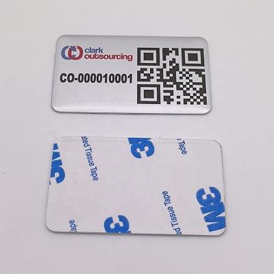 China Waterproof Metal Blank 0.5-1mm Thickness Stainless Steel Manufacturing Customized Asset Tag Label for sale