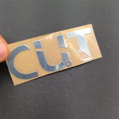 China 3d gold metal waterproof nickel label waterproof stickers for perfume packaging for sale