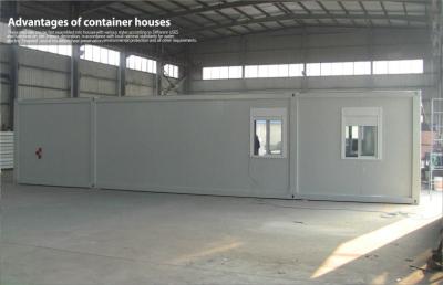 China Waterproof Living or Office 40ft Container House , White Mobile Modular Shelter for sale