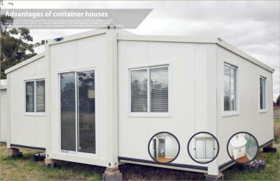 China Gecombineerd leven Vouwend Containerhuis, Decoratieve Draagbare Bureaugebouwen Te koop