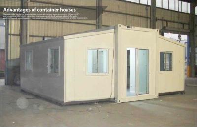 China Extended Foldable Storage Container House With Glass Sliding Door for sale