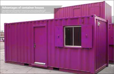 China Customized Red 20ft Shipping Container House For Living / Storage / Holiday Village for sale