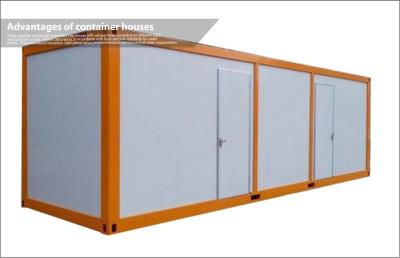 China 40ft Orange Office / Living Prefabricated House , Contemporary Modular Homes with Steel Structure for sale