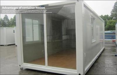 China Hogares prefabricados de cristal del panel de bocadillo del EPS los 20ft, casa modular del envase para el refugio en venta