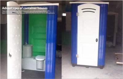 China Yellow Blue Green Molding Portable Plastic Toilet with LLDPE Material , Disassembled for sale