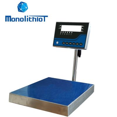 China Stable Performance MonolithIoT 30*40cm 60kg LCD Display With Android APP Digital Customized Platform Scale For Industrial for sale