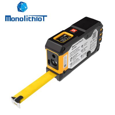 China MonolithIoT Outdoor Industrial Construction Tools Measuring Tape With APP LCD Display Laser Tape Digital EG1000 Steel Metric Tapes for sale