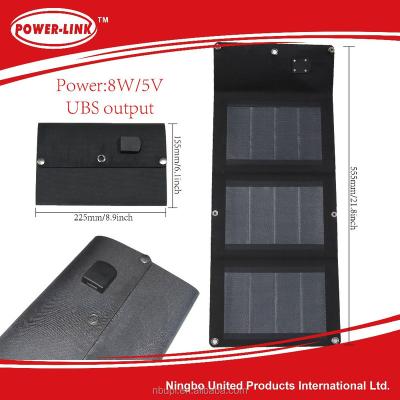 China Flexible CLOPES Folding 8W Solar Power Lightweight Charger, Solar Panel, Solar Cell, Laminated, For Mobile, Pad, Camera for sale