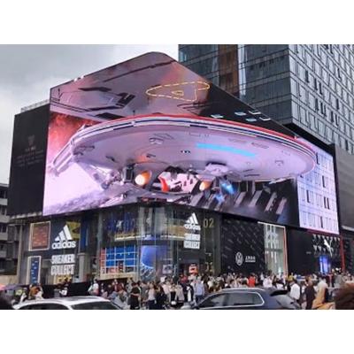 China Outdoor P6 6Mm P8 8Mm P10 10Mm 3D Smd High Brightness Led Wall Curve Billboard Naked Eye Led Corner Screen Display Outdoor Pantalla Led for sale