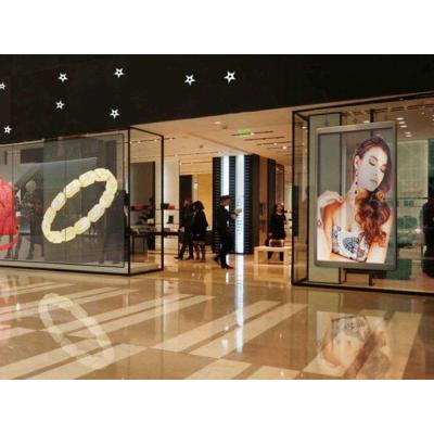 China Indoor P3.91 Transparent Glass Window Led Screen Highend Clothing Store Jewellery Shop Publicitario Transparente Pantalla Led for sale