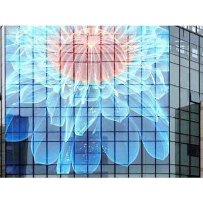 China Outdoor P10 Waterproof Full Color Outdoor Transparent Led Grille Screen Of Shop Window 10Mm Led Video Wall for sale