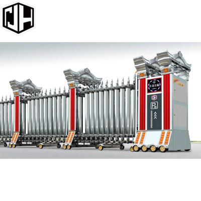 China Retractable 201 stainless steel automatic retractable garden gate made in china for sale