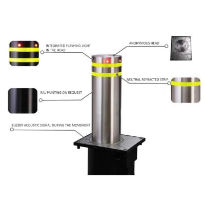 China Durable Traffic Bollards Carbon Traffic Barrier Automatic Lifting Anti-collision Electric Pneumatic Bollard for sale