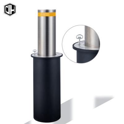 China Durable Retractable Mail Pull Bollard Parking Barrier For Pavement Safety Telescopic Manual Bollard By Hand With Key for sale