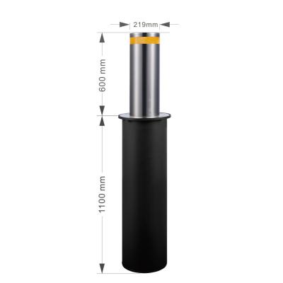 China Safety Bollard Retractable Fixed Semi-automatic Durable Rising Up Removable Blocker With 304 Stainless Steel for sale