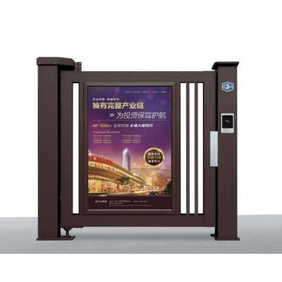 China Entrance door apartment barrier gate modern aluminum smart advertising flat opening door for sale