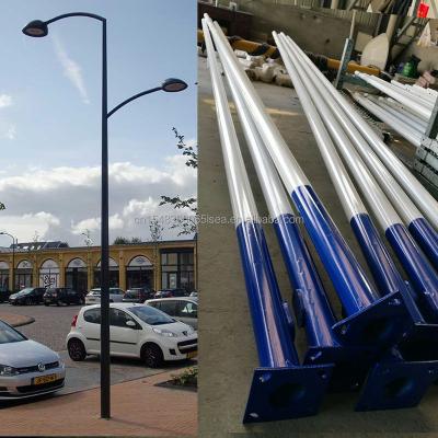 China Road / Square / Garden Tapered Tapered Steel Lighting Columns From Height 4m - 12m for sale