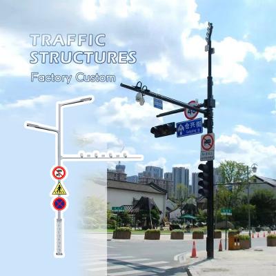 China Q235 Steel Or Customize China Factory Custom Traffic Lights Lighting Poles And Structures for sale