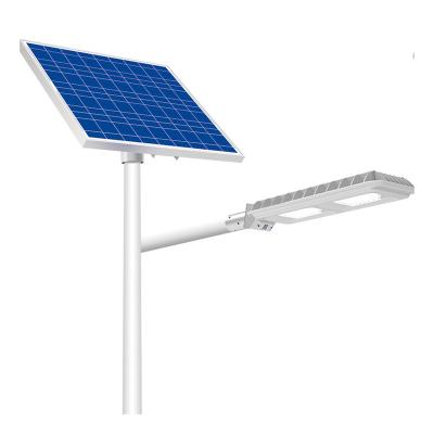 China Remote Control Available Wholesale Hot Dip Galvanized Steel Poles 50W 60W 80W 100W 120W Battery Integrated Solar Street Lights for sale