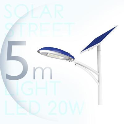 China ROAD/PARK/YARD 5m Solar Street Road Light Galvanized Steel Poles and Solar Lamp Lighting Set with Price for sale