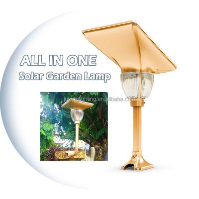 China Remote Controller as Default Accessory All in One Lights Solar Balcony Pillar Lamp with LED 660lm 7W for sale