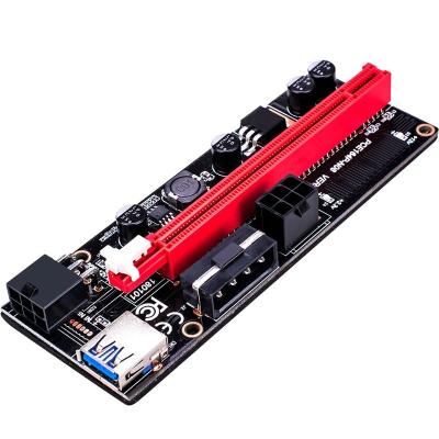 China PCBA riser 009s/V012PRO/VER018S pcie riser PCI-e x1 x16 riser 6 pin (Black King Kong) PCE164P-N08 VER009S for video card for sale