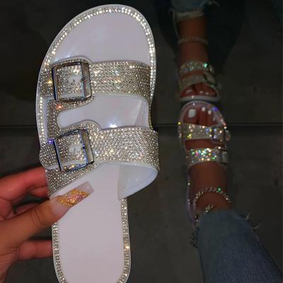 China Bling Light Slippers Woman Fashion Slides Comfort Shoes Ladies Outdoor Casual Flats Women Beach Shoes for sale