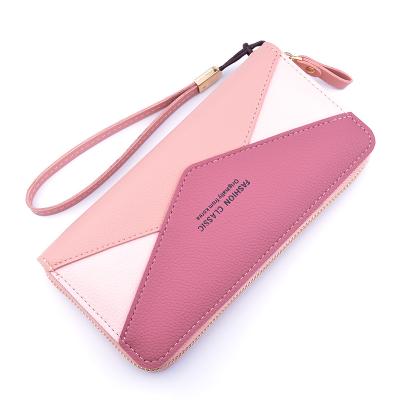 China Hot-selling Anti-theft Women Grab Leather Wallet Female Zipper Long Cosmetic Bag Card Holder Handbags Purse for sale